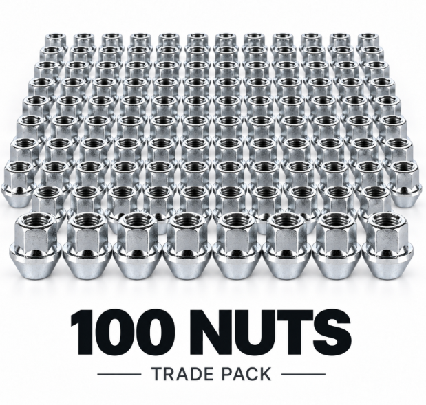 M12x1.25 Open Wheel Nuts 60° Taper 17mm Hex – Subaru Nissan Toyota – eBreaker