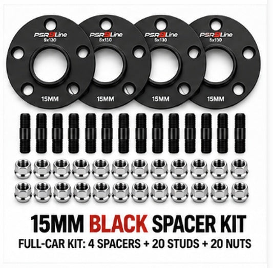 Porsche Complete Wheel Spacer Kit with 90mm Screw-In Stud Conversion & R14 Nuts – PSR9Line
