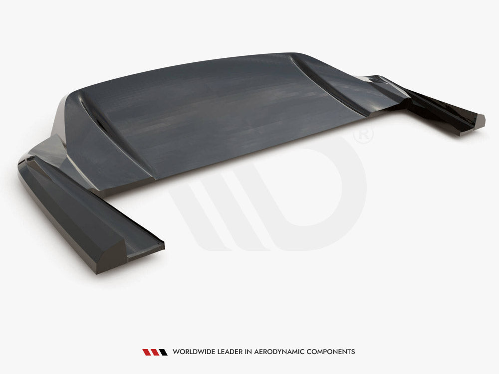 Maxton Design Central Rear Splitter (Vertical Bars) — Porsche Taycan / Taycan 4 / Taycan 4S / Taycan GTS Mk1