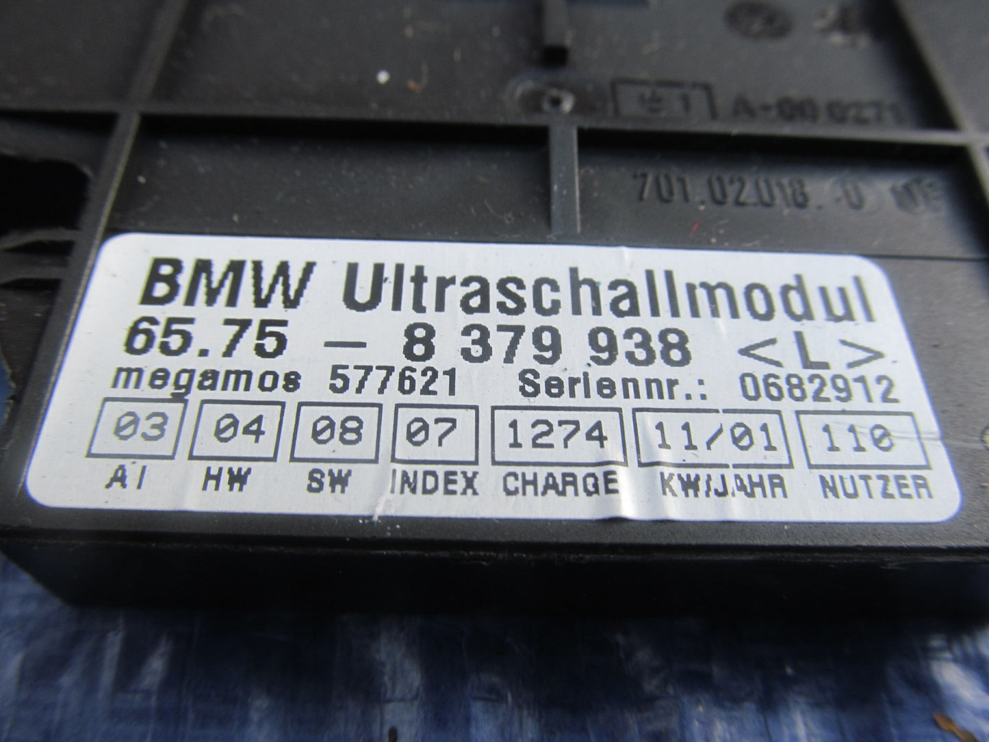 ULTRASOUND ALARM SENSOR ROOF 65758379938 From E46 BMW 318i SE SALOON 20012