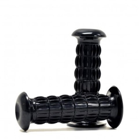 Motorcycle Handlebar Grips Black Rubber 22mm Length Old Retro Style Universal2