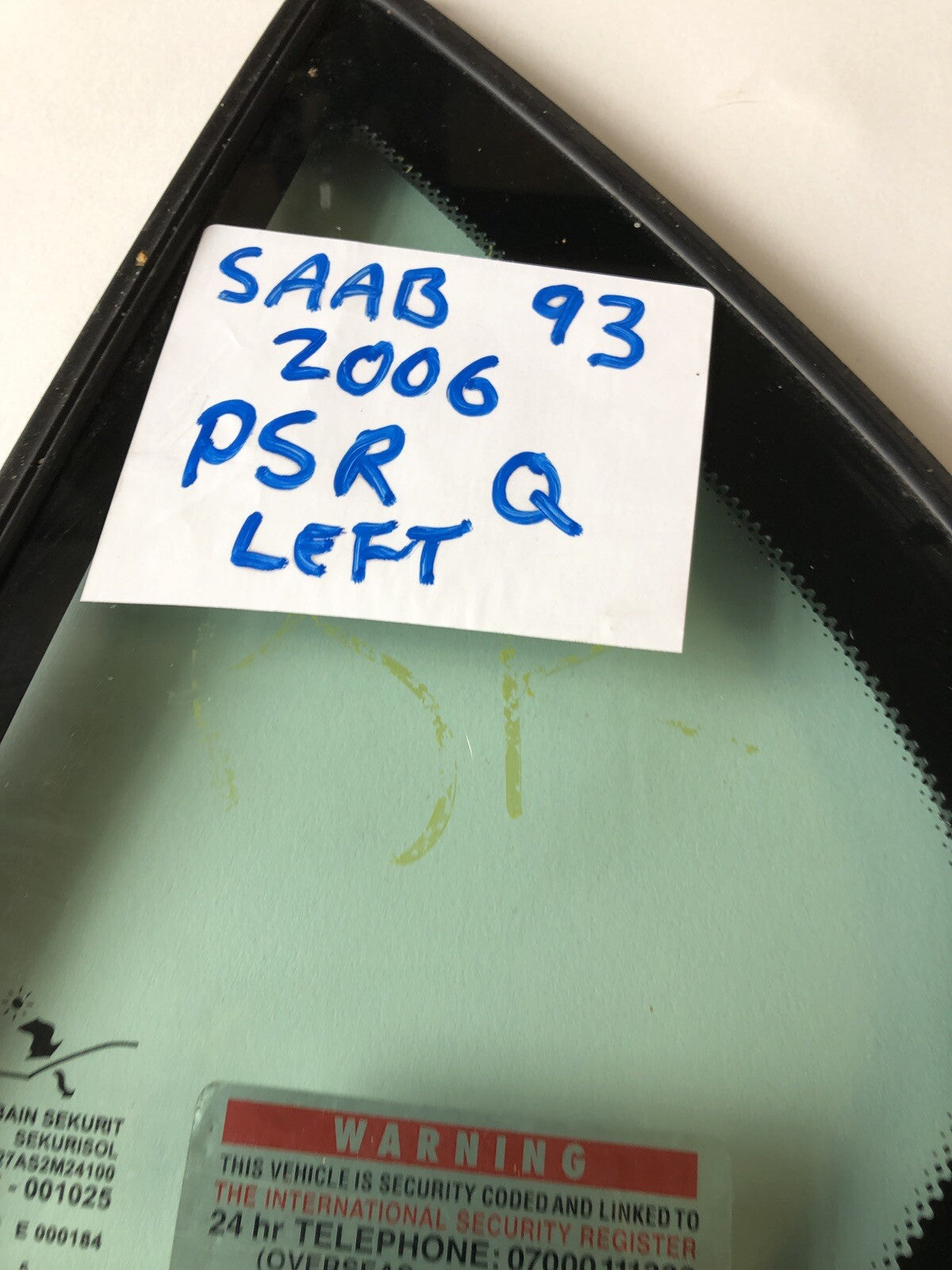 Saab 93 2006 Left Rear Quarter Glass Window2