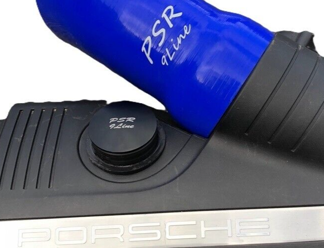 Porsche 997 Resonator Delete Air Box Modification with Blue Induction Pipe Plug23
