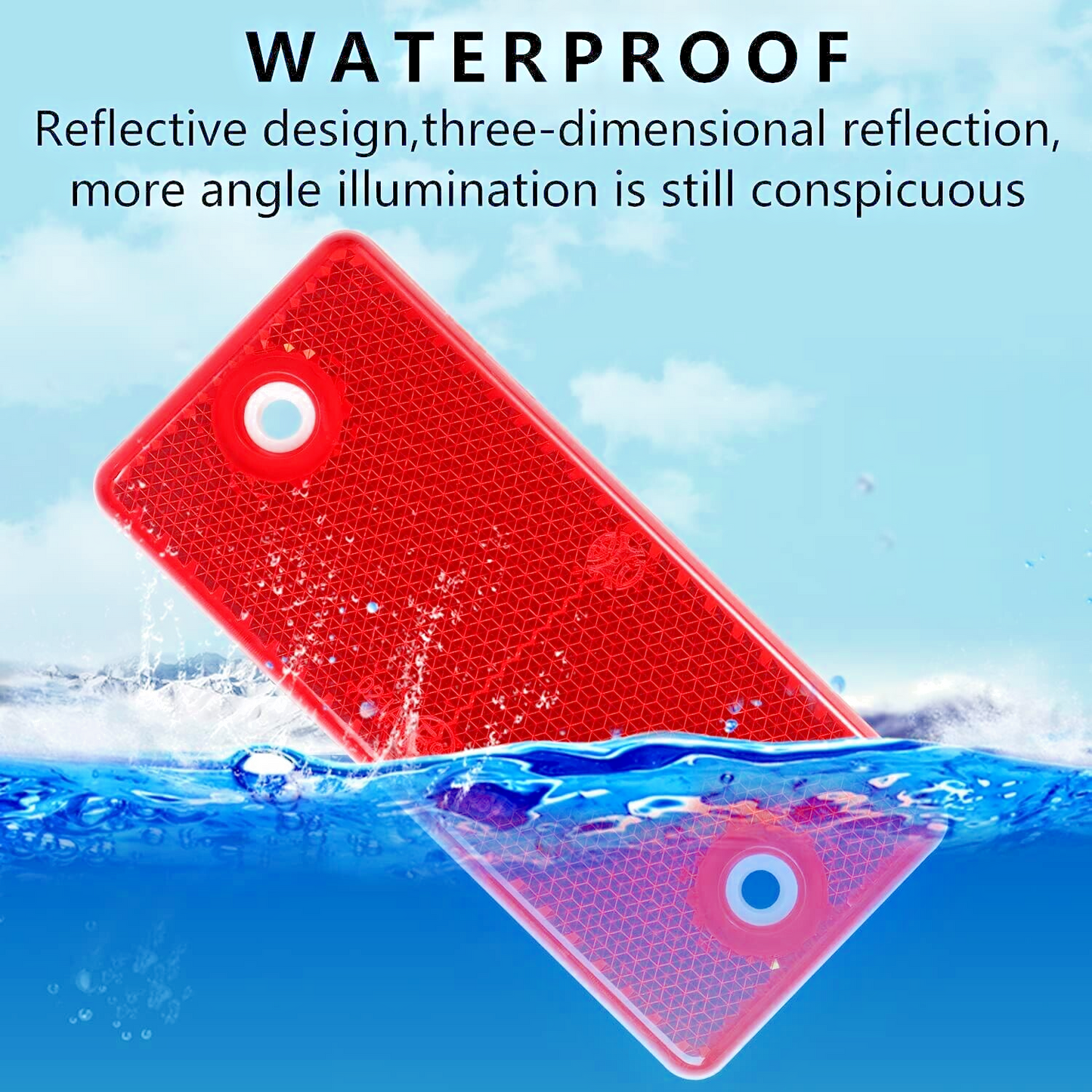 Amber E-Approved Rectangular Reflectors Trailers Caravans? High-Quality 2pcs15