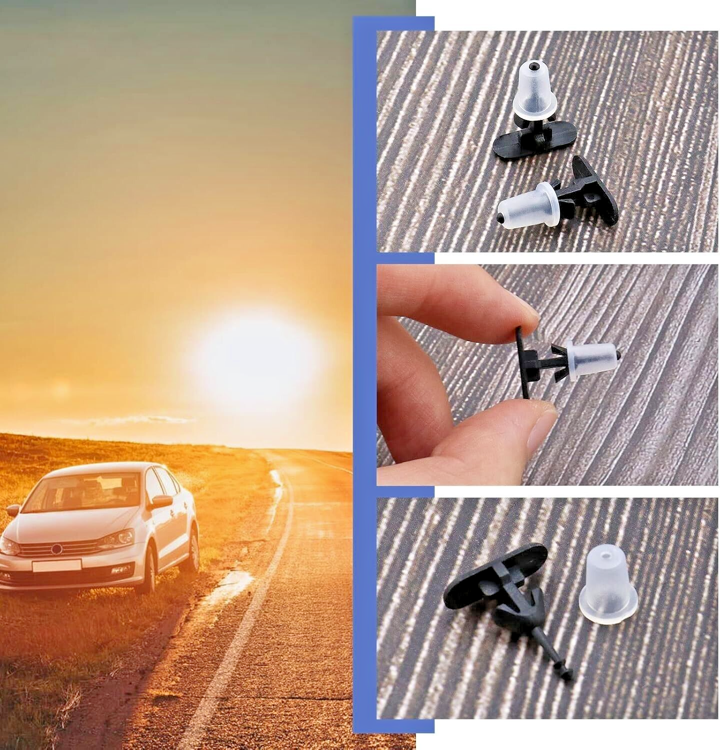 Weatherstrip Seal Trim Clips VW Volkswagen 5 Pcs 1H083771910