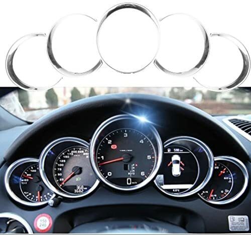 5pcs Car Dashboard Instrument Ring Cover Trim for Porsche 911 991 2011-20151