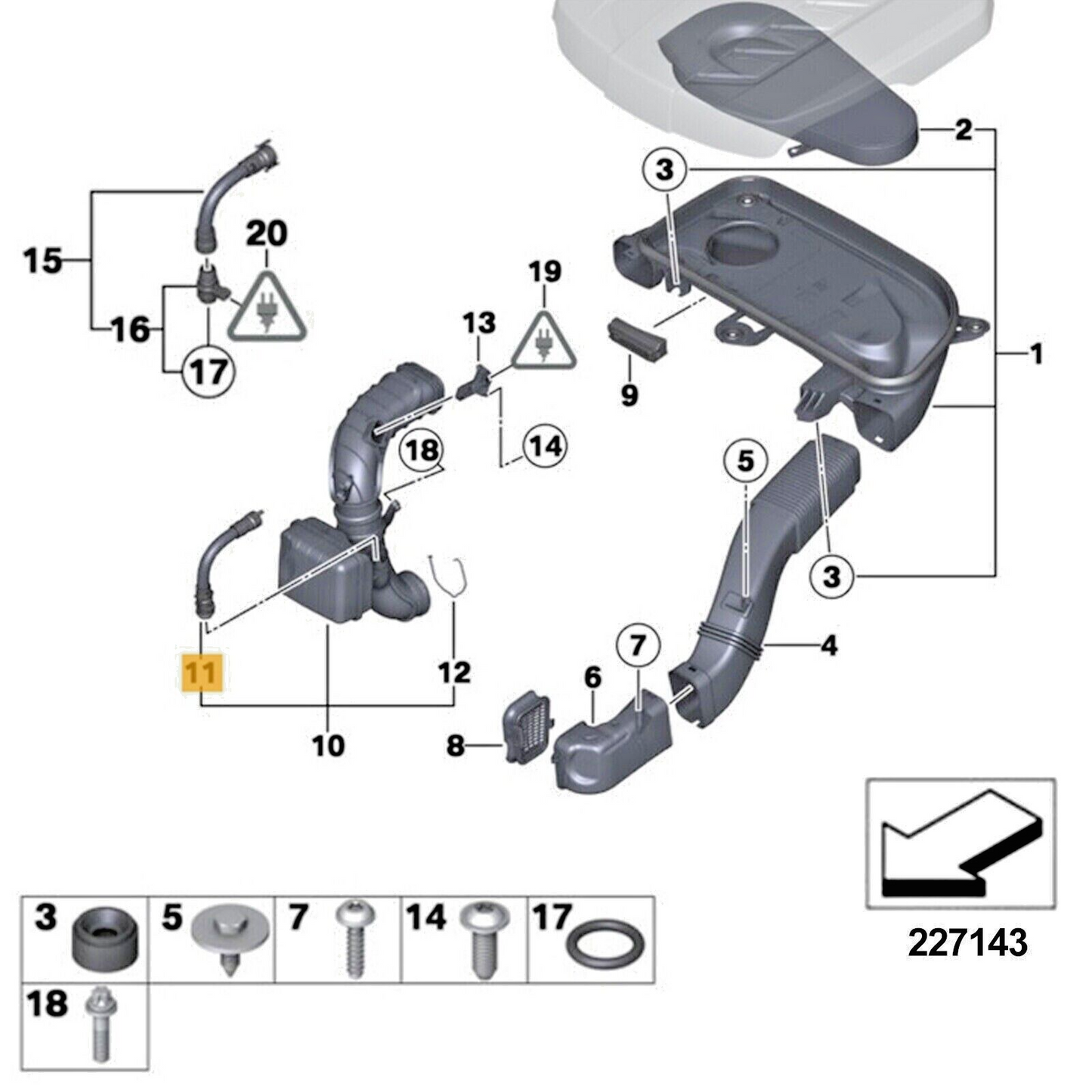 N47 N57 BMW Diesel Engine Crankcase Breather Pipe 7803842 OE BMW 1 3 4 5 Series23