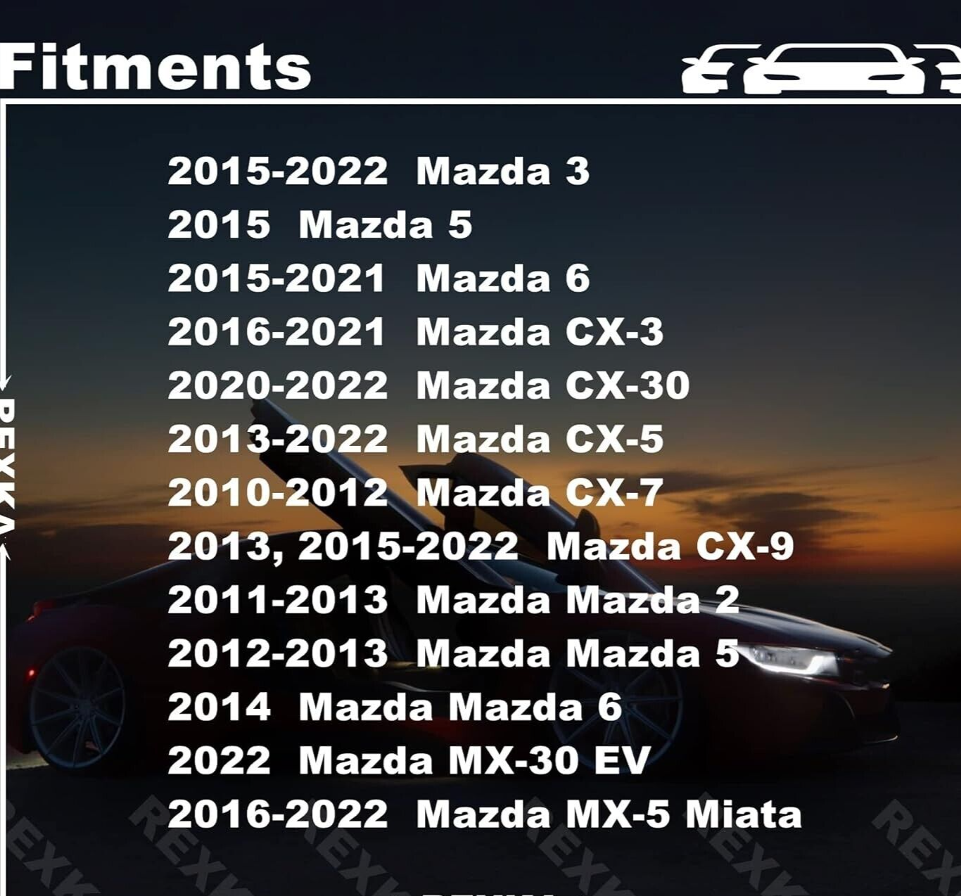 MAZDA Wheel Arch Splash Guard Undertray Bumper Trim Clips & Screw C27450133 MX520