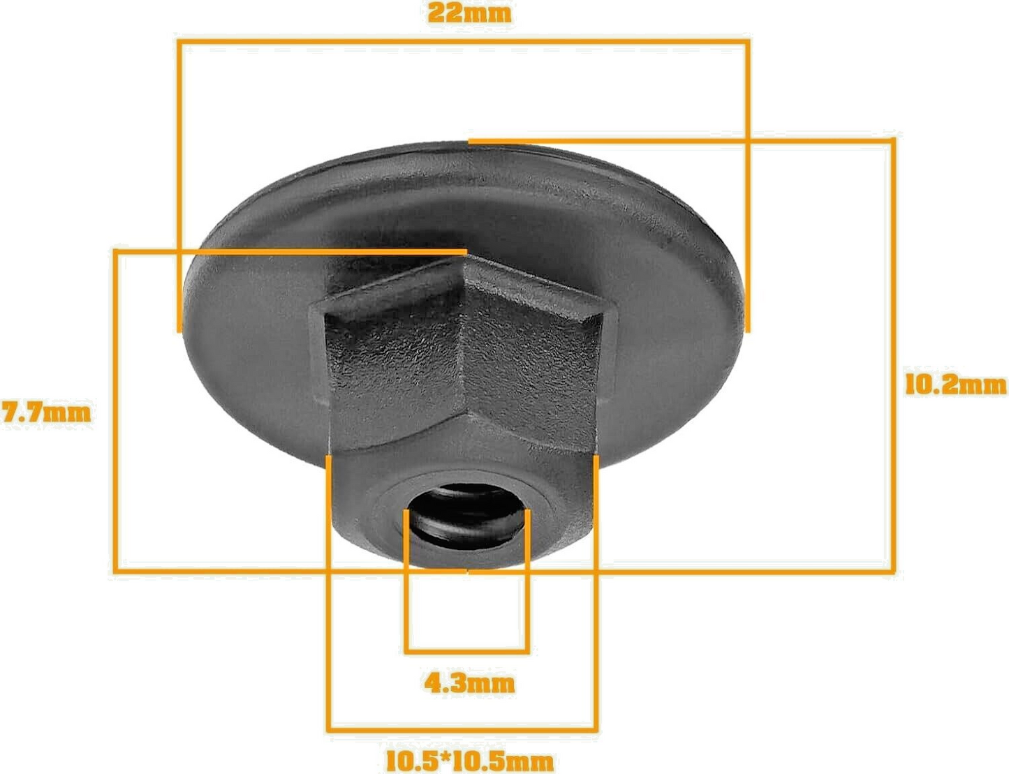 x15 BMW 10mm Hex Head Plastic Self-Threading Nut 7169847 0714716984723