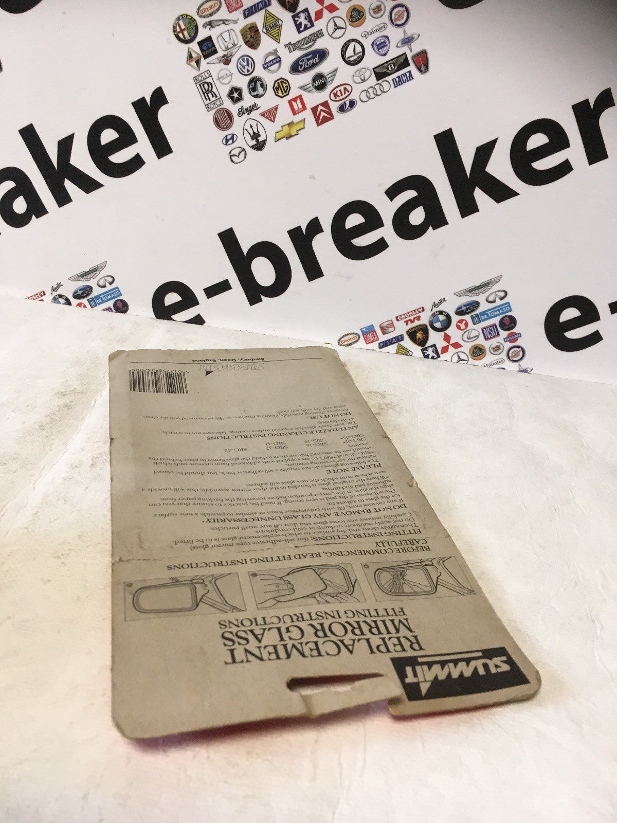 Ford Fiesta MK2 Left Side Replacement Door Wing Mirror glass2