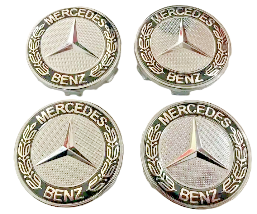 Mercedes Alloy Wheel Centre Hub Caps x4 - 75mm A B C E S M Class ML Black Chrome12