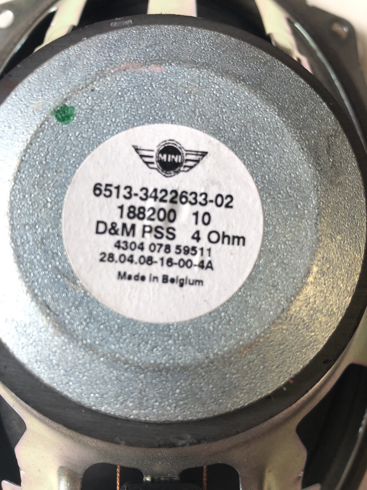 Rear Loud Speaker 3422633 From a MINI R55 R56 R58 R592