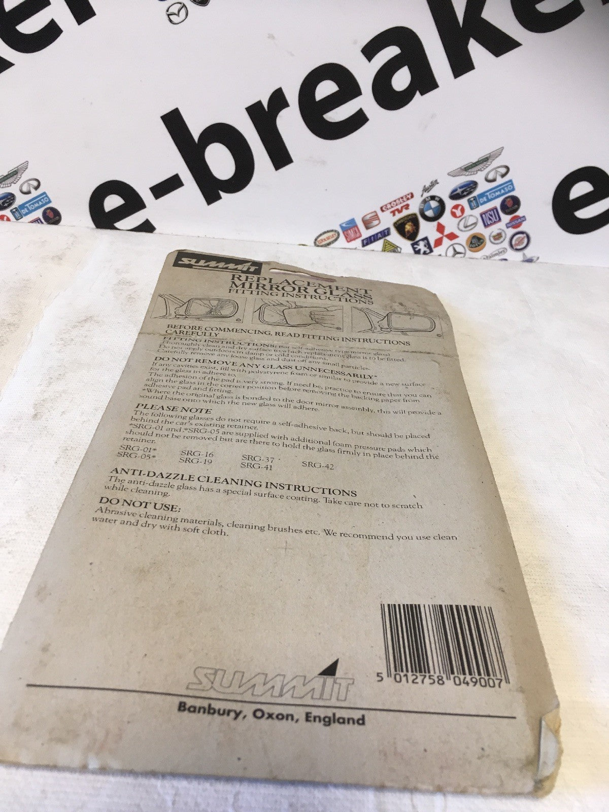 Peugeot 309/405/ Citroen BX 86-97 Left Side Replacement Door Wing Mirror glass2