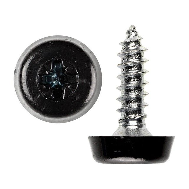 Number Plate Fixing Screws Kit Plastic Cap Moulded Weather resistant Head. Qty 48