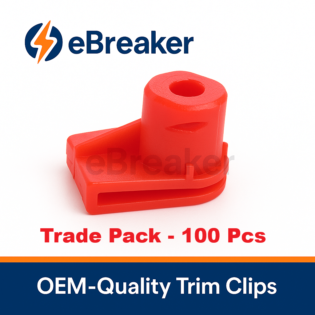 Red Angled Trim Panel Grommet - Multi Brand Bumper & Wheel Arch Fastener