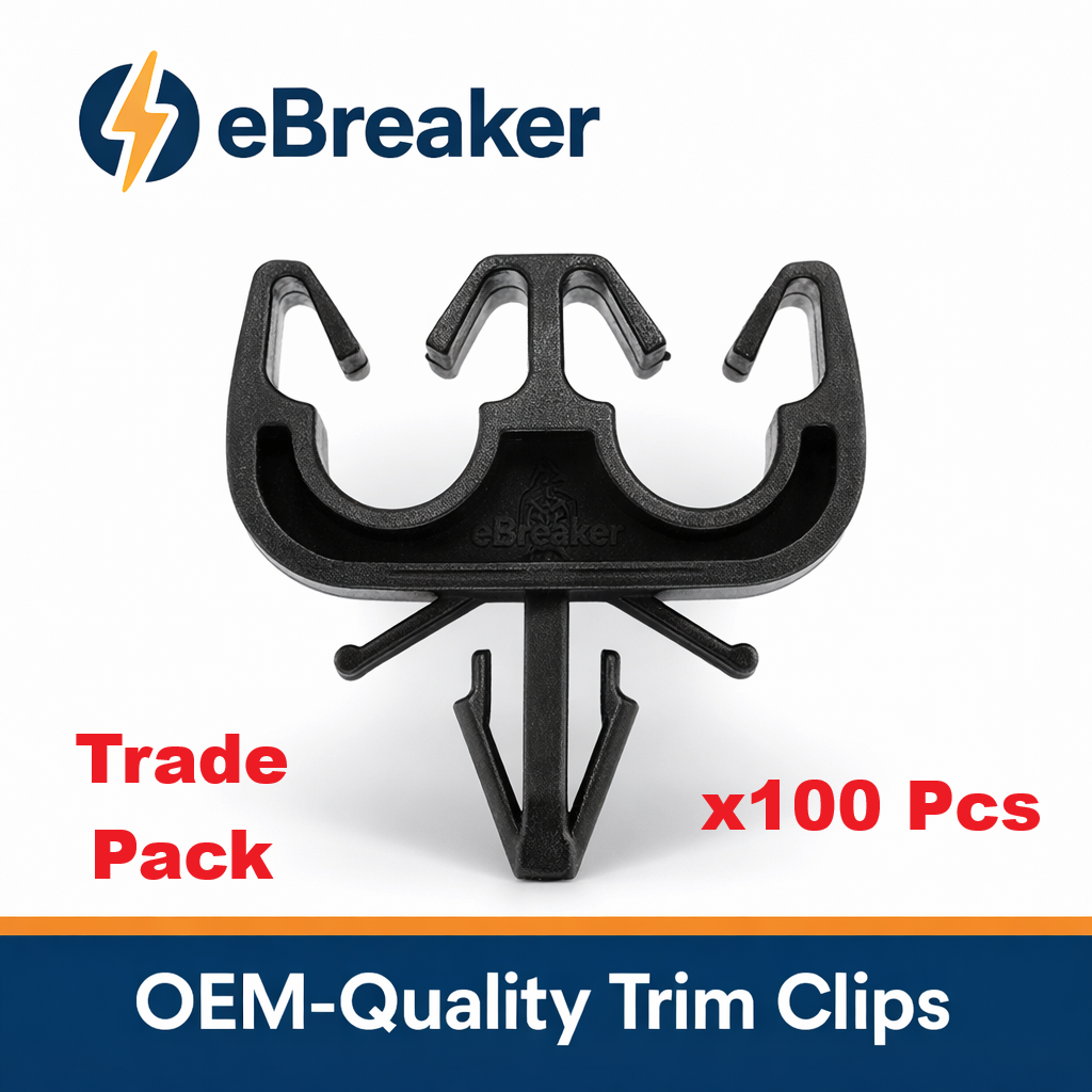 Twin Pipe & Cable Holding Clip - Brake, Fuel & Electrical Lines up to 7mm