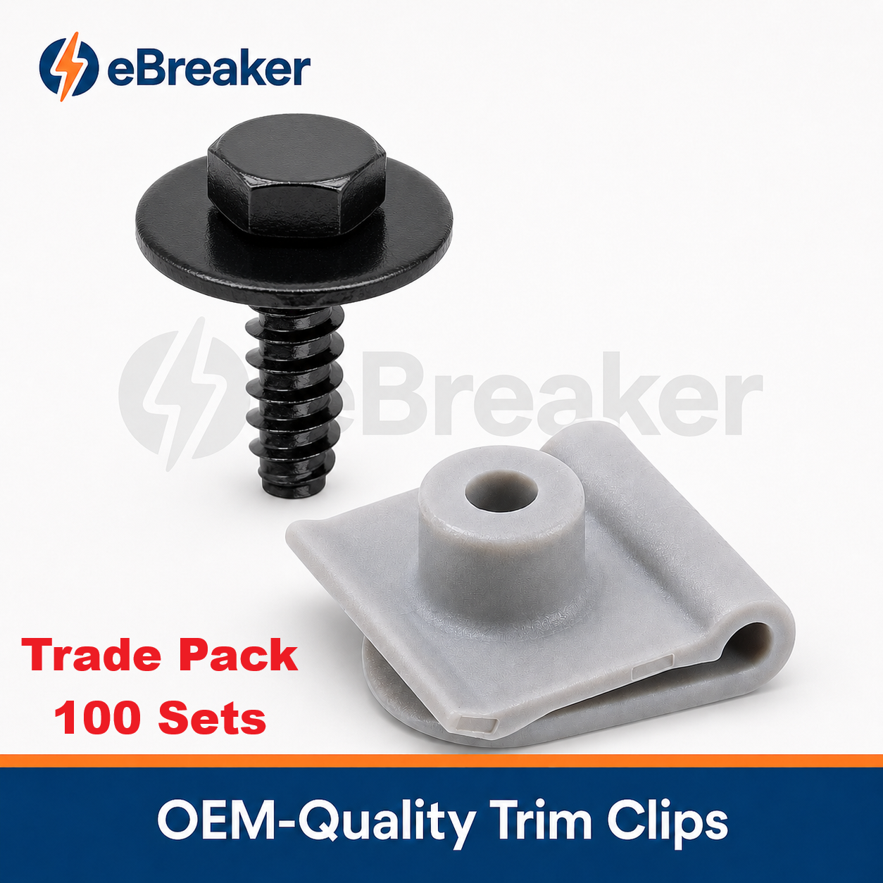 Universal Trim Clip & Coated Screw Sets - Undertray Splash Guard Panel Fastening Kit