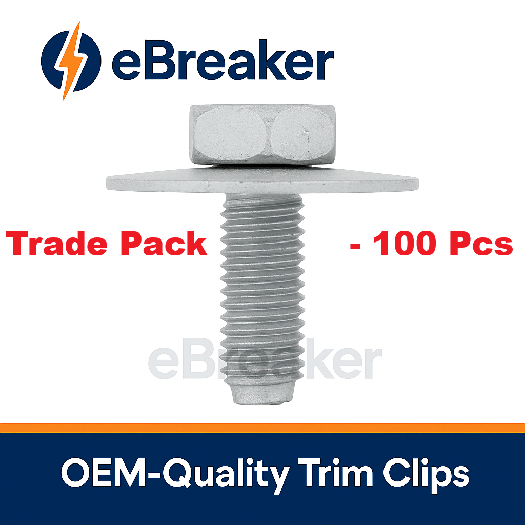 Renault & Universal M6 x 18mm Body Bolt with Captive Washer - Undertray & Trim Fastener