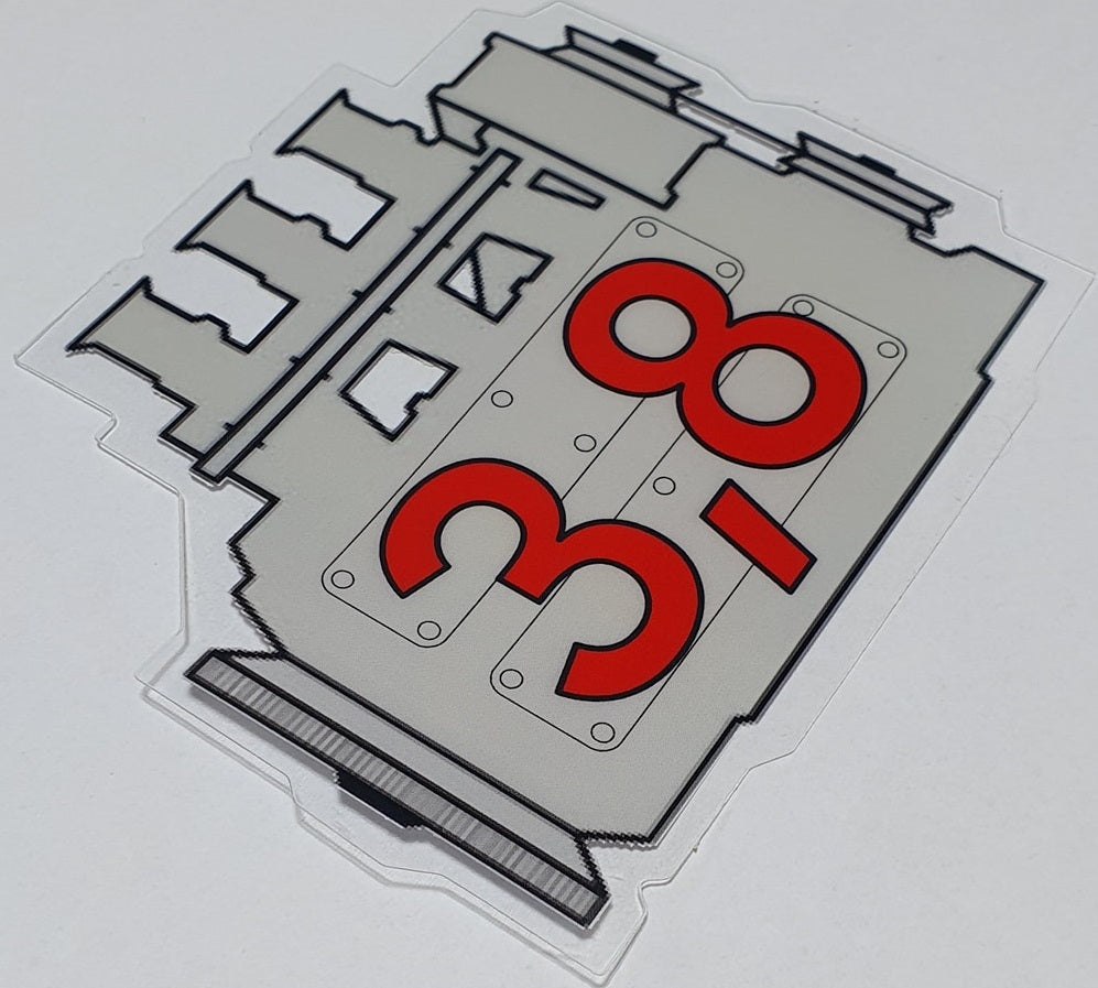 Porsche 911 3.8 engine window sticker - Retro Outlaw style rear screen decal
