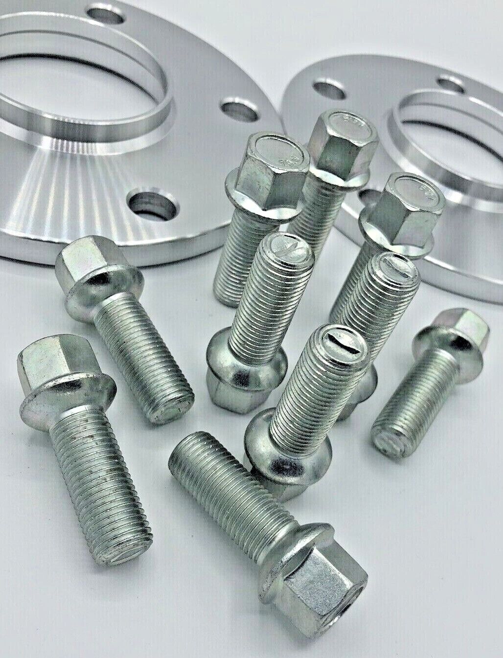 2 Porsche Wheel Spacers + Extended Aftermarket Bolts 7mm / 10mm / 15mm / 20mm Kits Silver or Black 5x130 PSR9Line