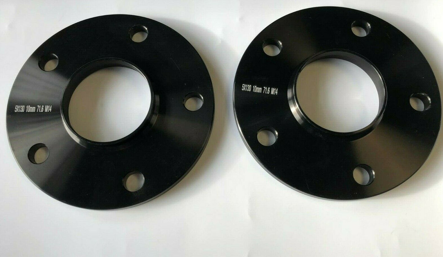 2 Porsche Wheel Spacers + Extended Aftermarket Bolts 7mm / 10mm / 15mm / 20mm Kits Silver or Black 5x130 PSR9Line