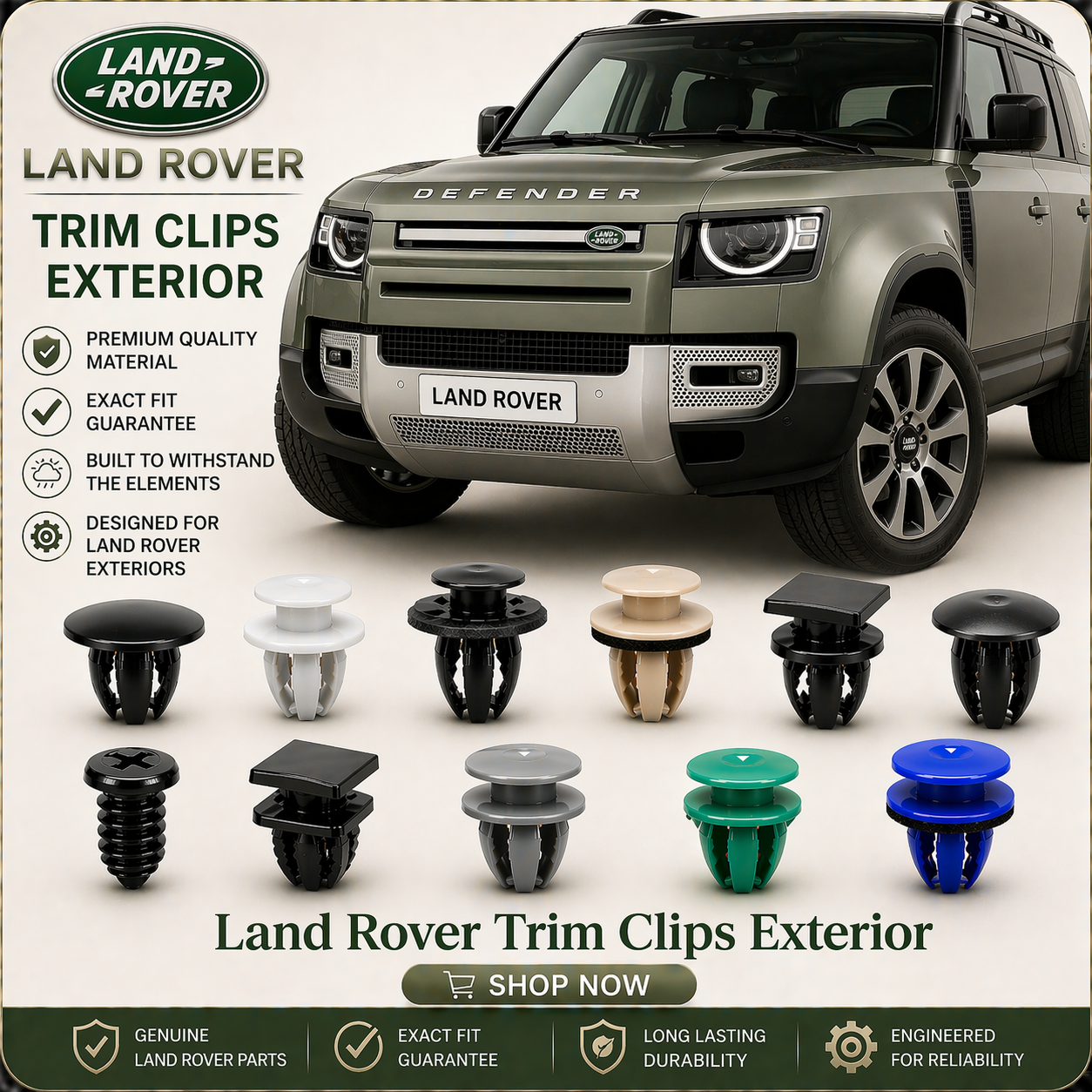 Land Rover Trim Clips Exterior – PSR9Line