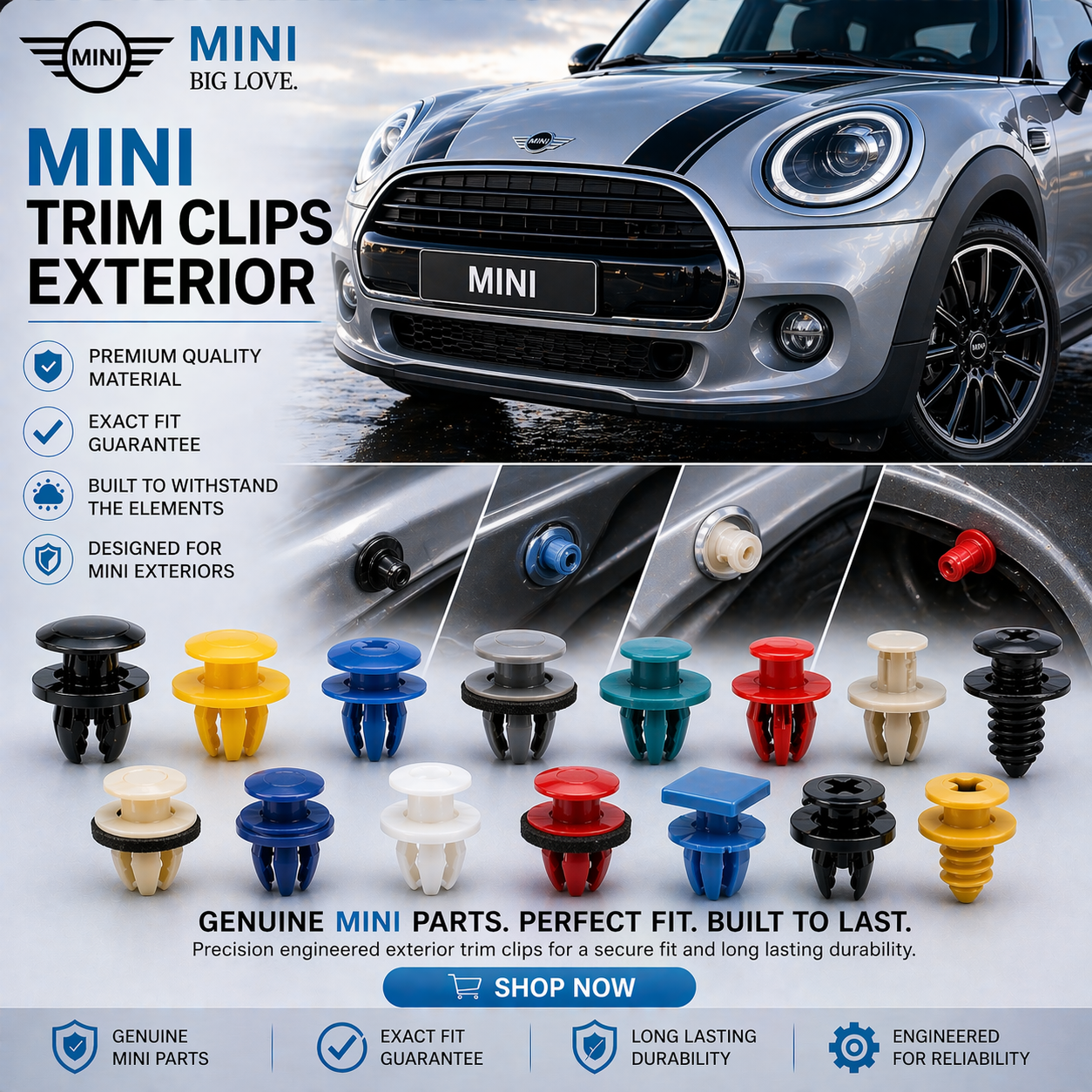 Mini Trim Clips Exterior – PSR9Line
