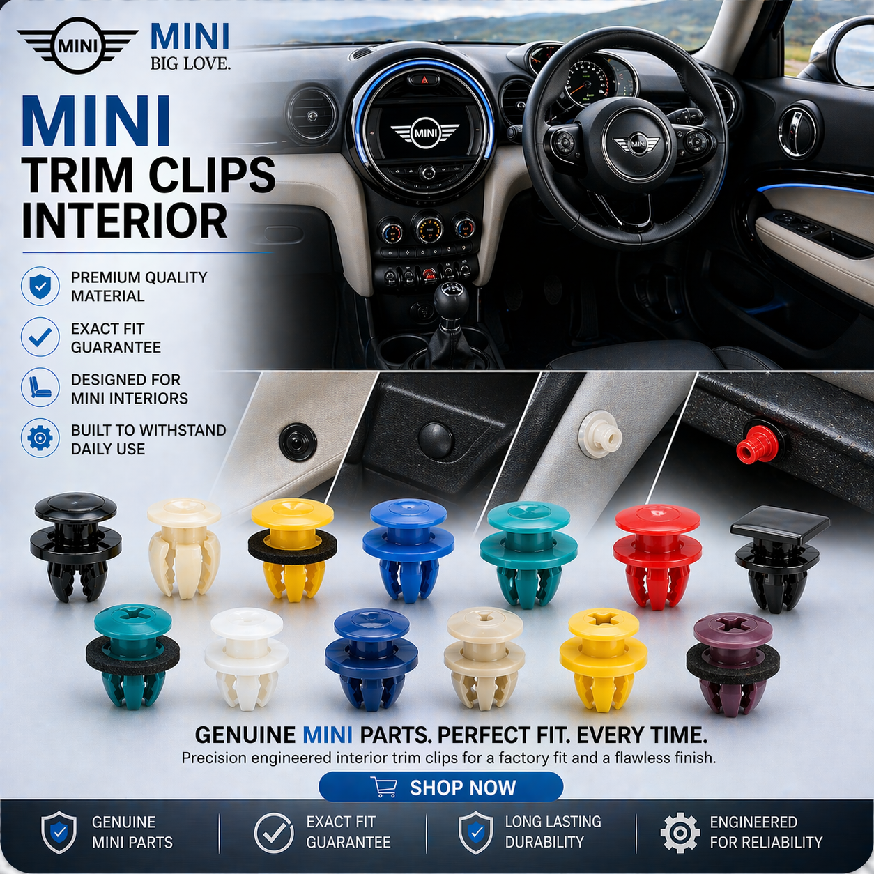 Mini Trim Clips Interior – PSR9Line