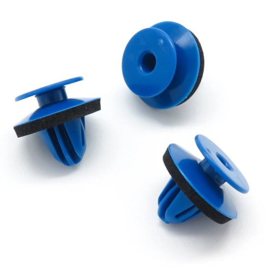 Audi VW Wheel Arch Flare Moulding Clip 8U0853909 - 8mm Blue Insulated Trim Fastener