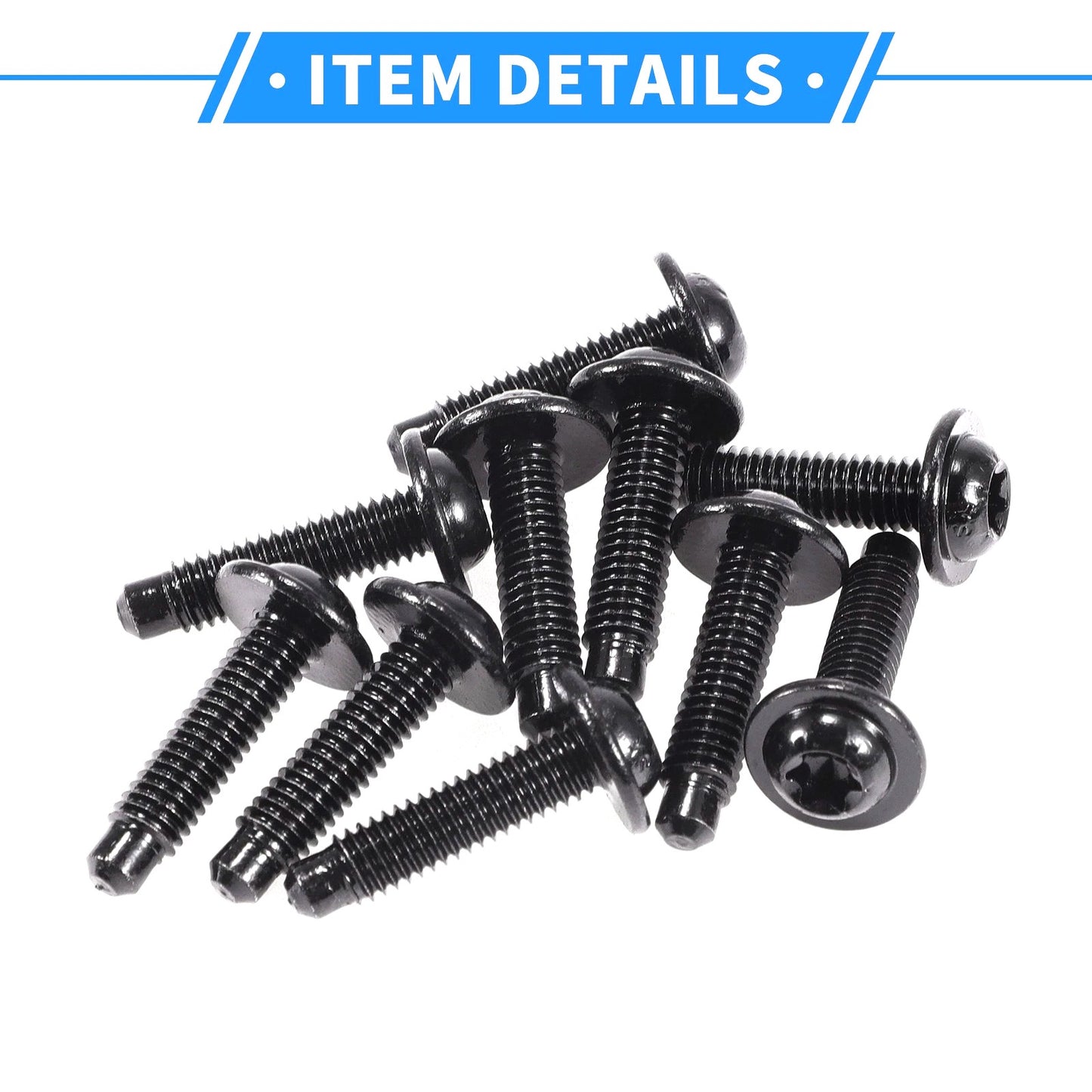 M6 x 30mm Torx Bolt - Black Trim & Body Panel Fastener N90969901