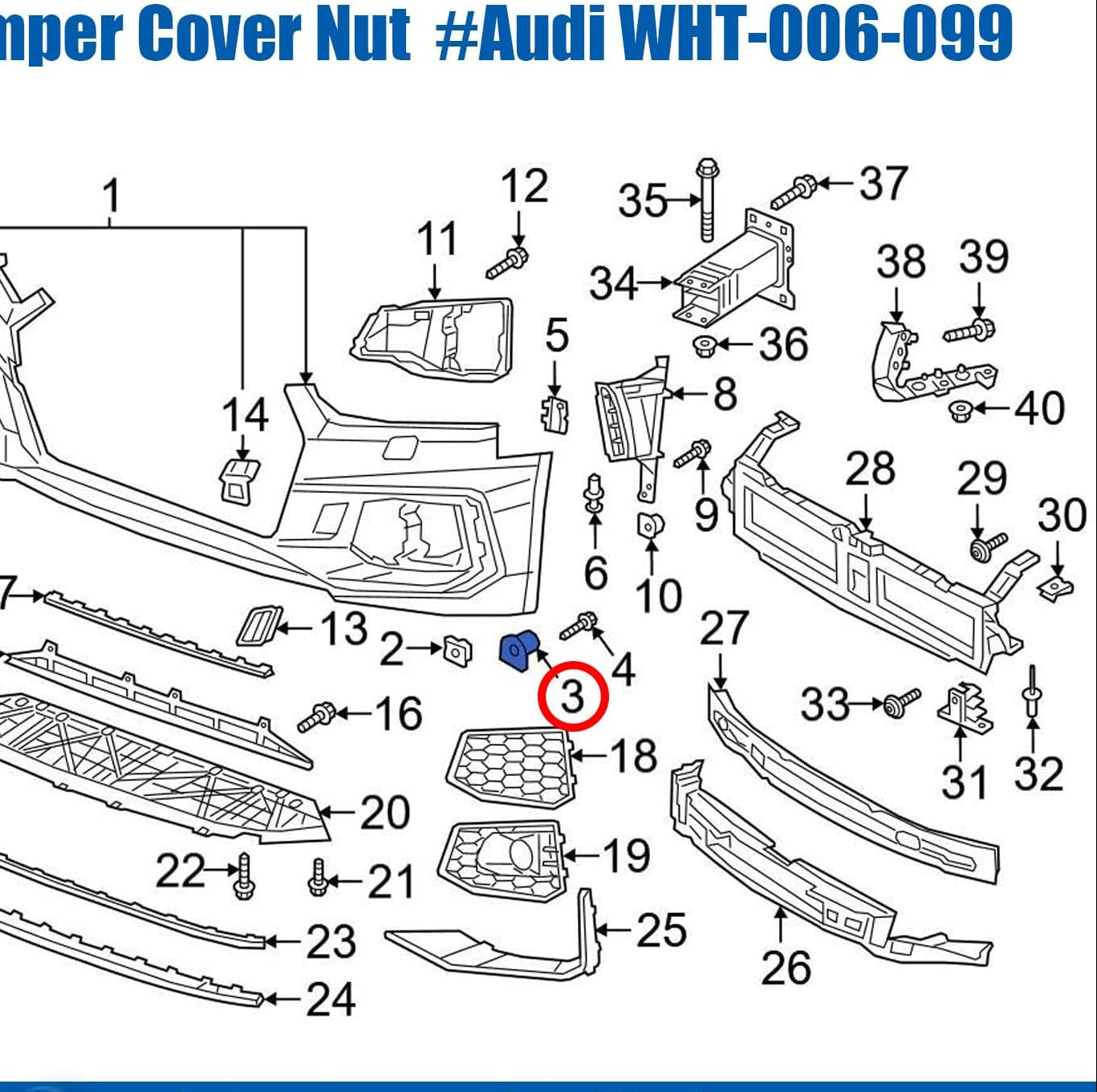 Yellow Bumper & Trim Spire C-Clip Nut - BMW Multi-Brand Fastener 07147212877