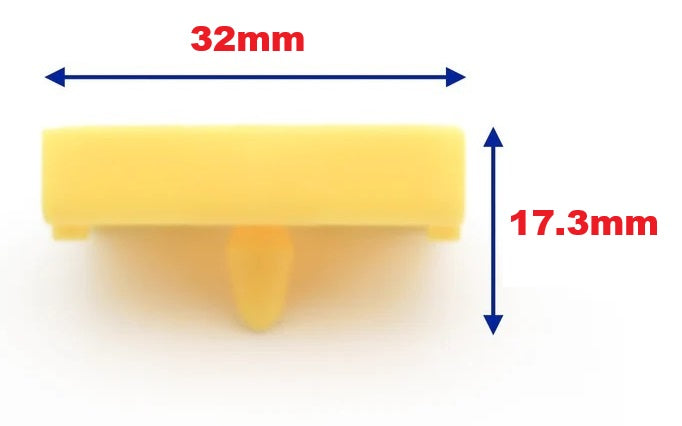BMW 3 Series E90 E91 Yellow Side Skirt Clips - Rocker Moulding 51777166869