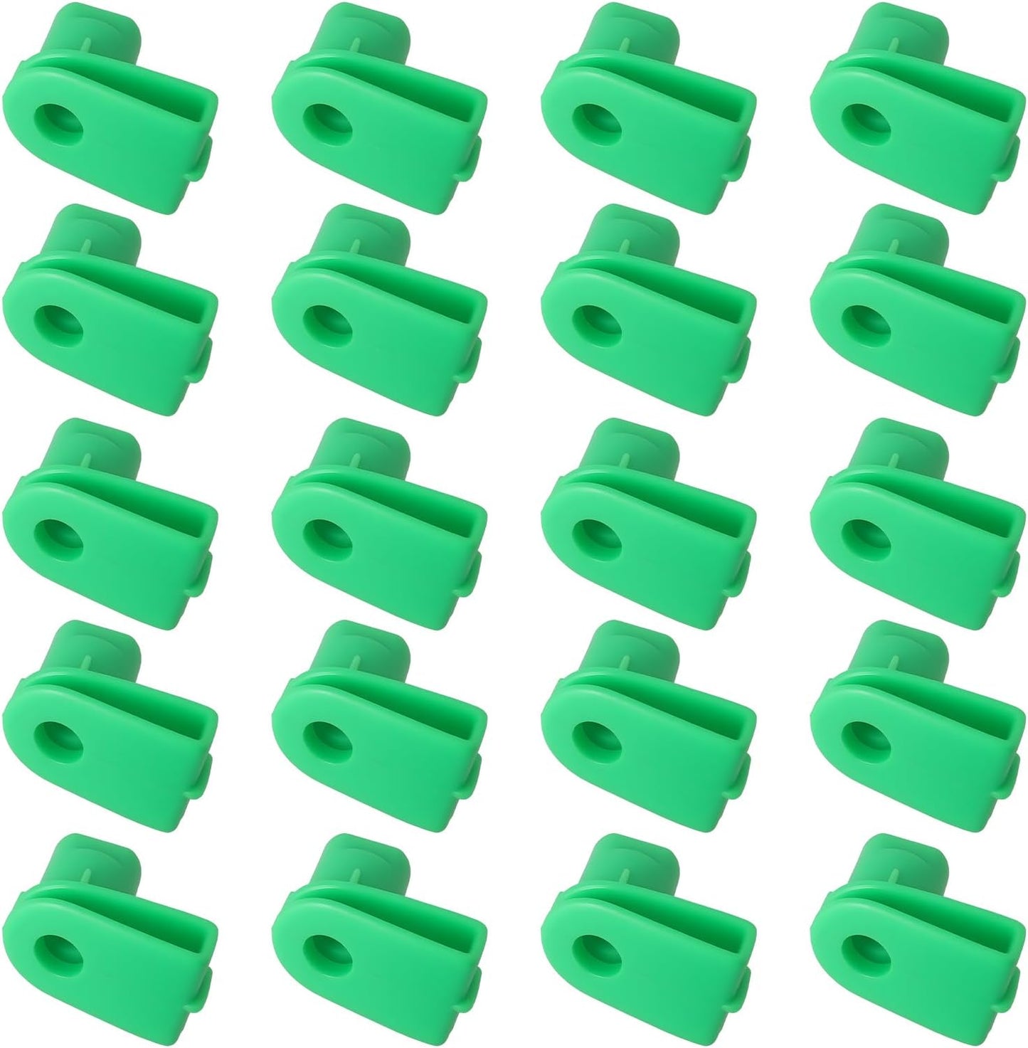 Green Plastic Spire C-Clip - Bumper & Trim Panel Fastener