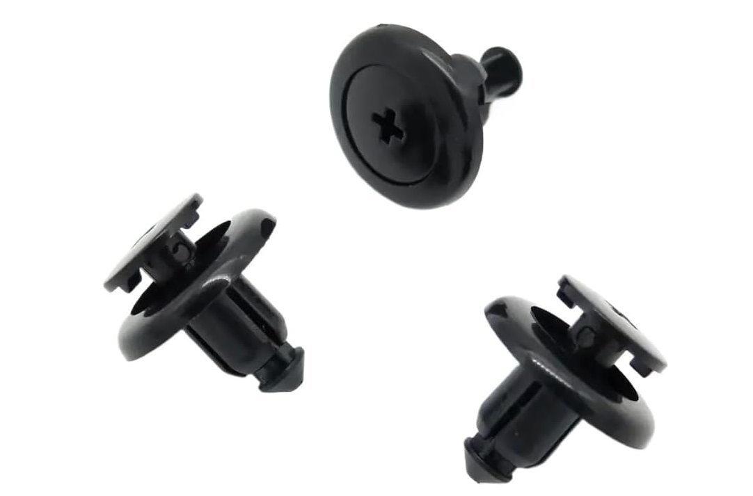 Mazda Subaru 8mm Easy Release Push Fit Plastic Rivet Trim Clips