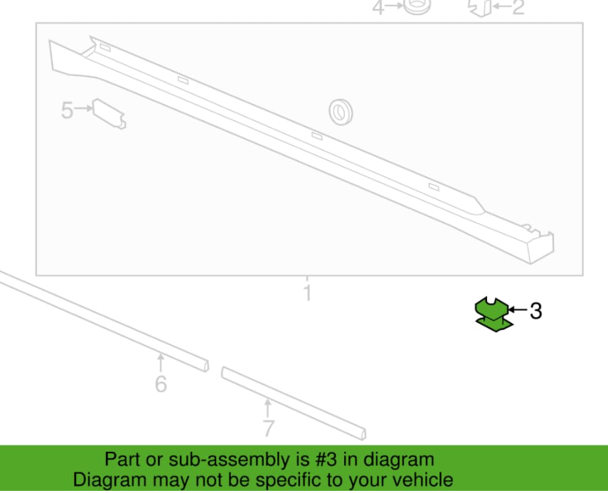 Ford Mondeo Mk5 Kuga S-Max Side Skirt Sill Trim Clip 5234172