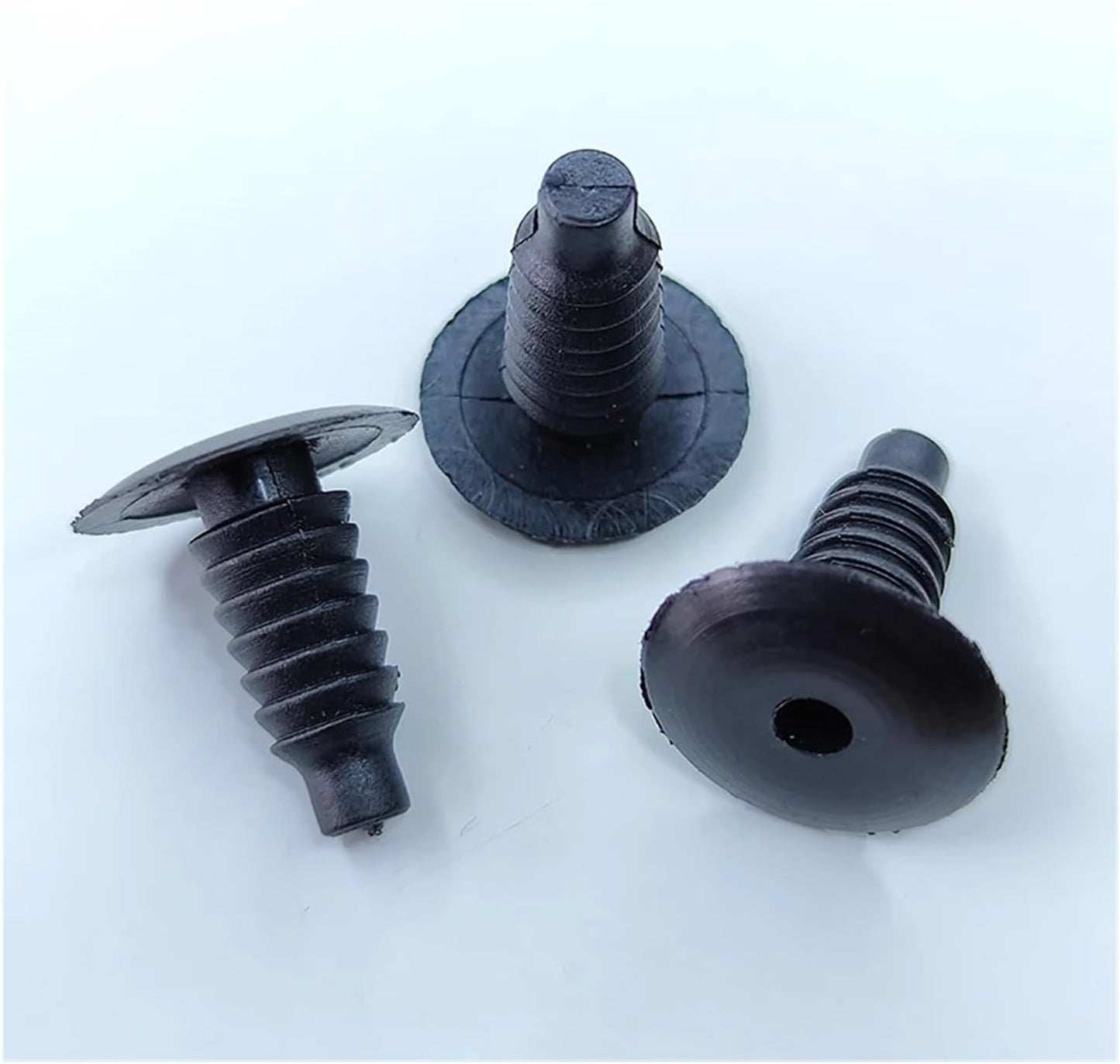 Universal 8mm Fat Fir Tree Push Fit Trim Clip - Black Panel Fastener