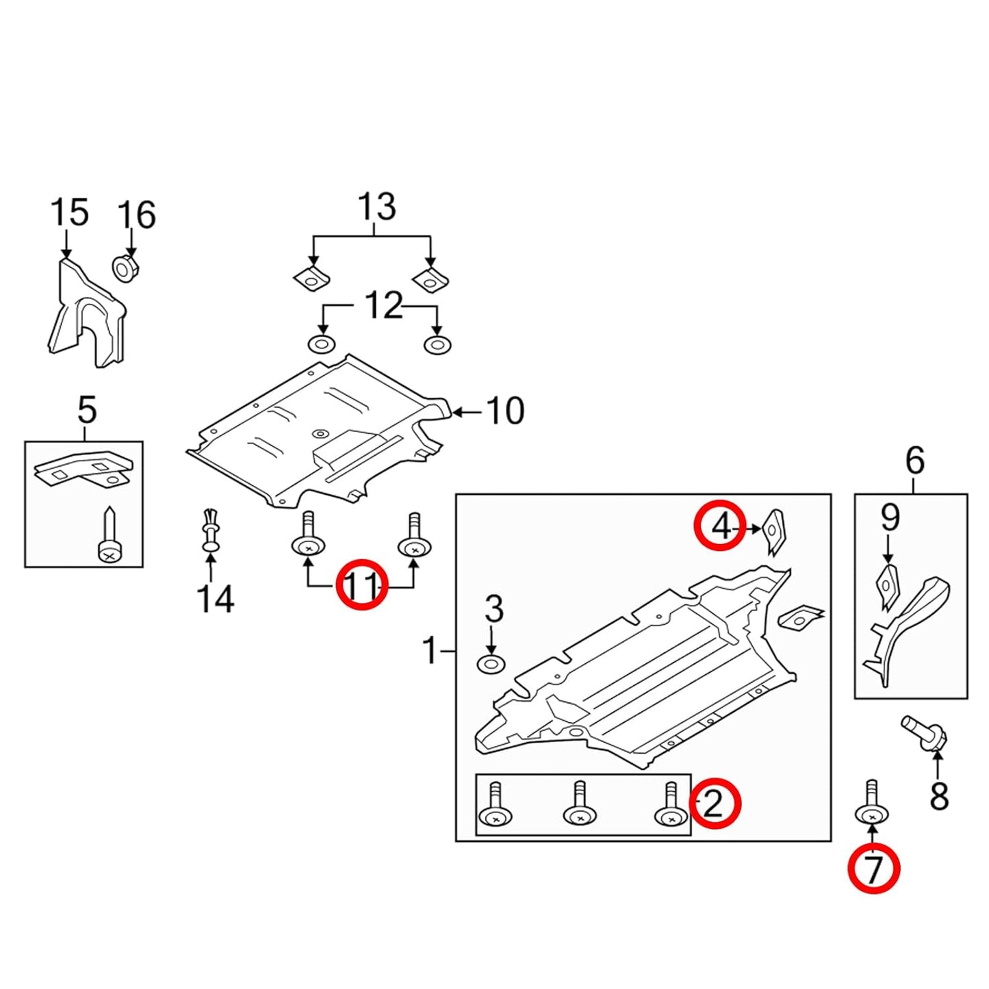 Undertray Twist Lock Bolt & Receiver Set BMW E39 E38 - 51718218852