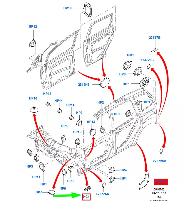 Ford Citroen Peugeot Vauxhall 7mm Fir Tree Trim Clips 6800422