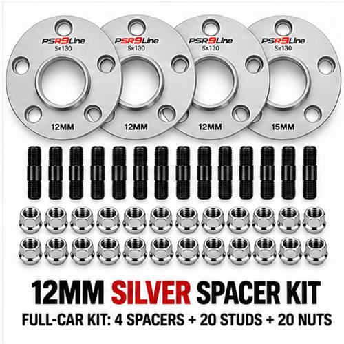 Porsche Complete Wheel Spacer Kit with 90mm Screw-In Stud Conversion & R14 Nuts – PSR9Line