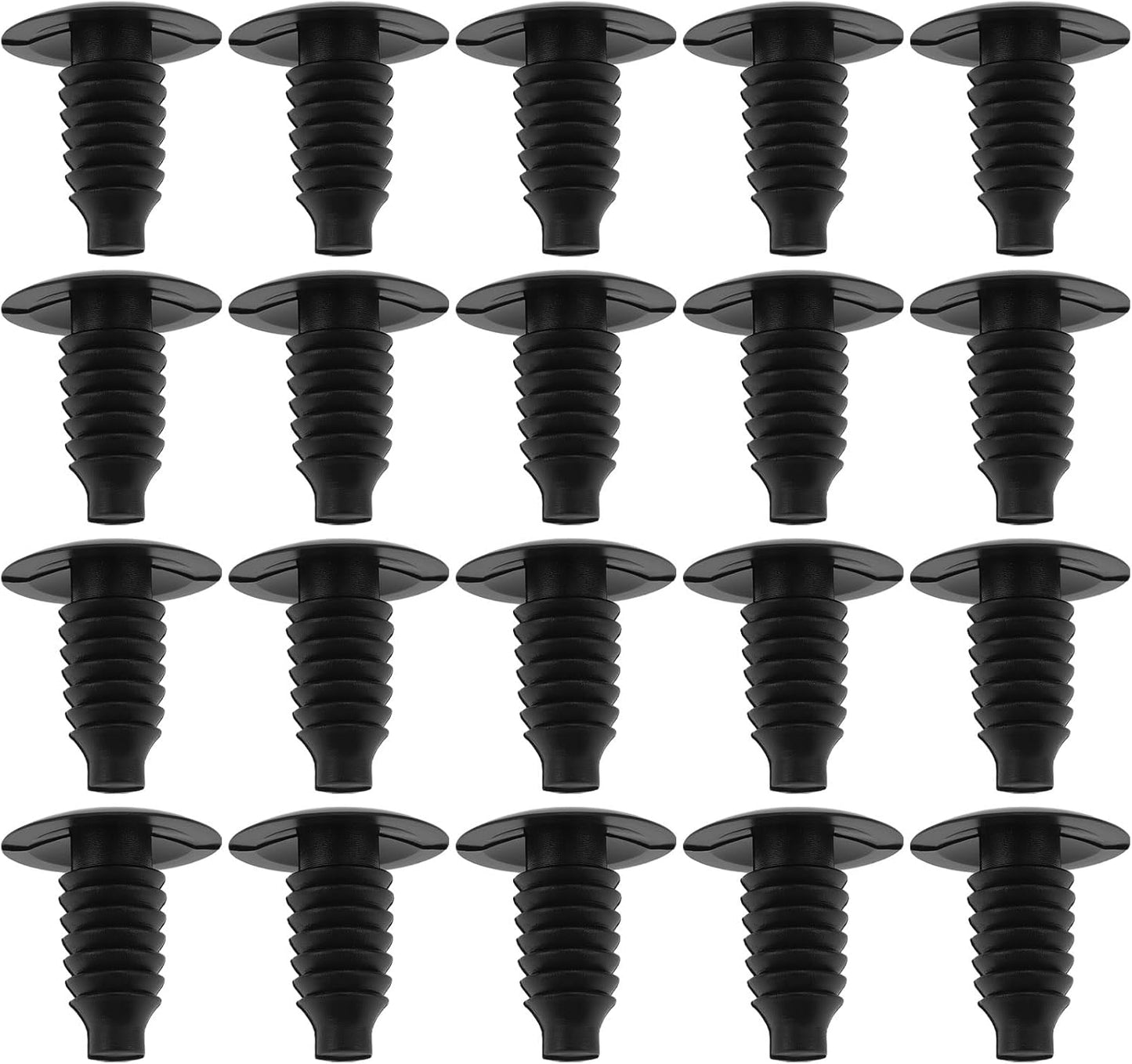 Universal 8mm Fat Fir Tree Push Fit Trim Clip - Black Panel Fastener