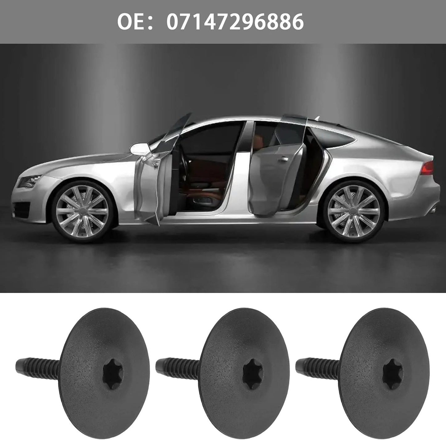 BMW Underbody Shield Screw Pin Clip - Side Skirt & Splash Guard Fastener 07147296886