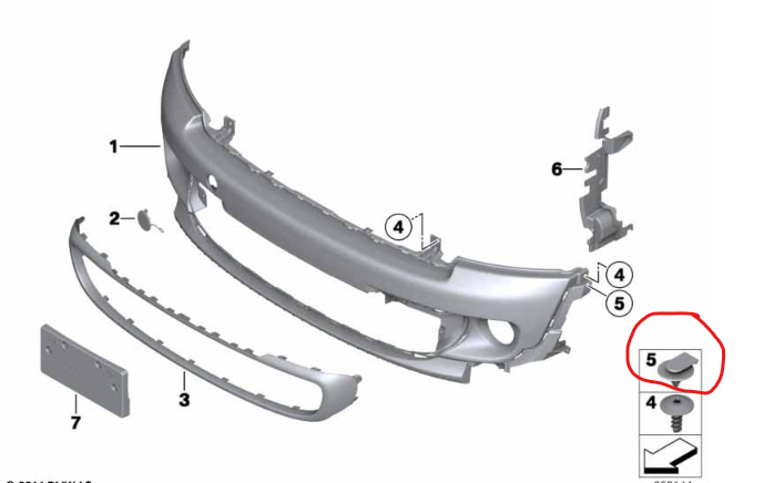 MINI Side Skirt Wheel Arch Trim Clip - 07131480418