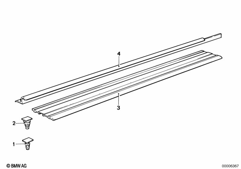 BMW Door Sill Trim Cover Clip - Scuff Plate Fastener 51471840960