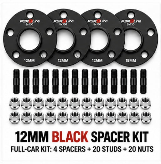 Porsche Complete Wheel Spacer Kit with 90mm Screw-In Stud Conversion & R14 Nuts – PSR9Line