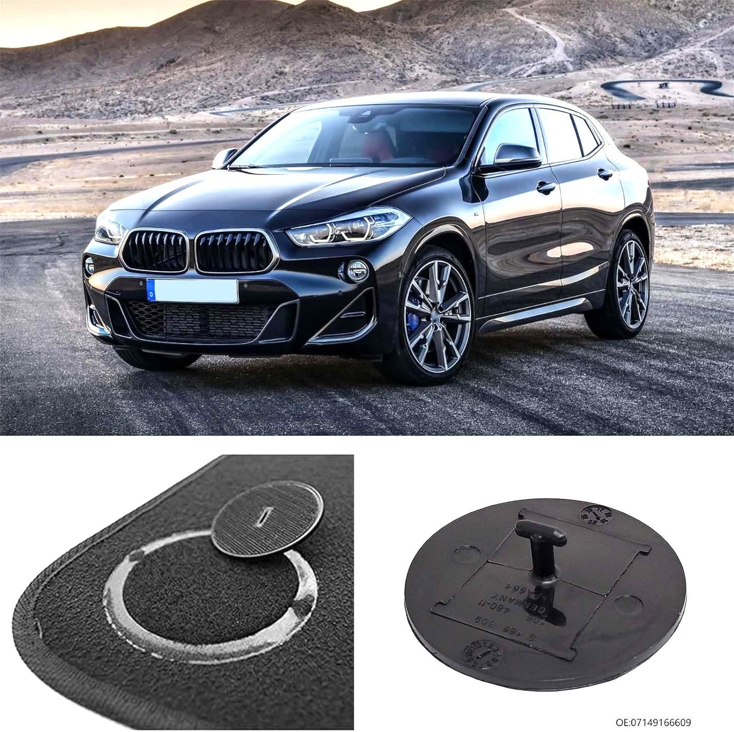 BMW MINI Floor Mat Twist Lock Clips 07149166609