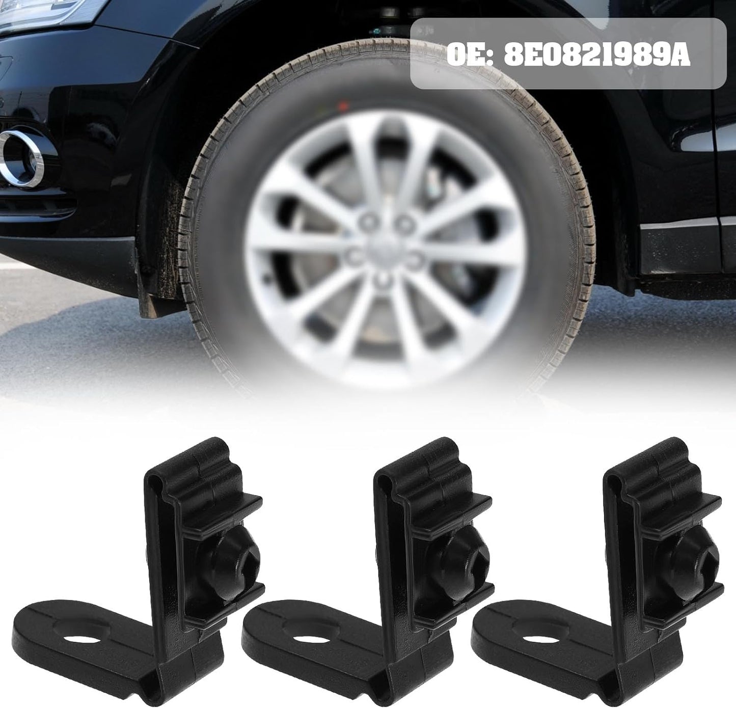 Audi Seat Wheel Arch Liner Folding Clips - Mudguard Trim Fasteners 8E0821989A