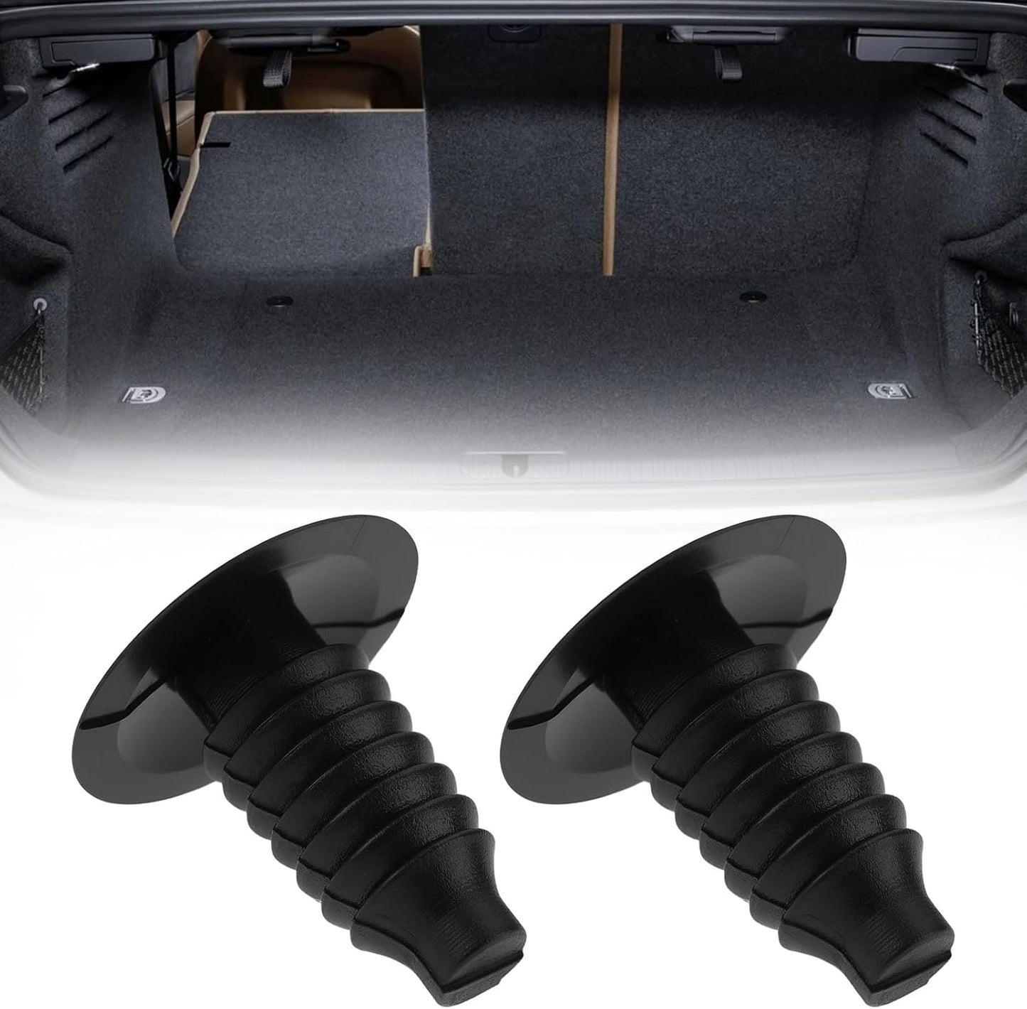 Universal 8mm Fat Fir Tree Push Fit Trim Clip - Black Panel Fastener