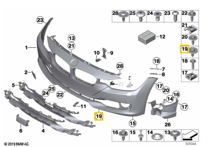 BMW & MINI Large Washer Hex Screw Bolt - Bodywork & Trim Panel Fastener 07149213164