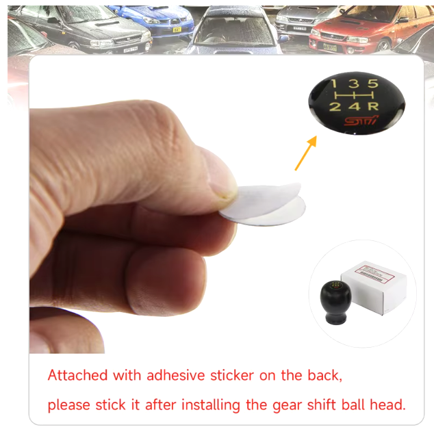 Black Subaru Impreza WRX STI Duracon Style Gear Knob 5 / 6 Speed R-Down Direct Fit