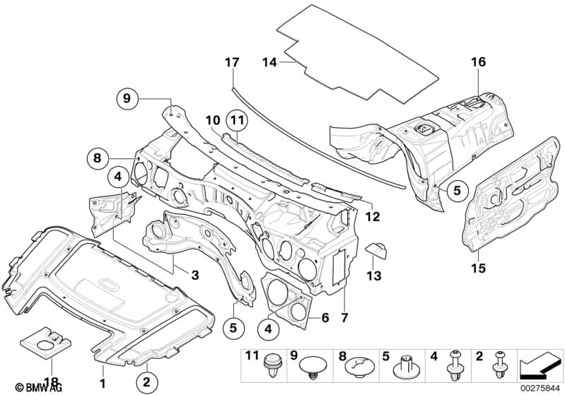 BMW Insulated Screw Grommet with Foam Washer - 8mm Trim Panel Clip 51488252749